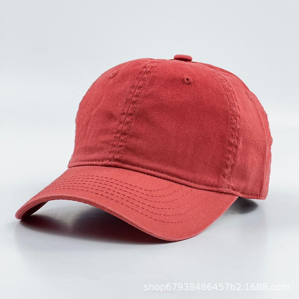 Light plate pure cotton cap men's and women's four-season sunscreen sunshade casual versatile washed baseball cap Europe and America