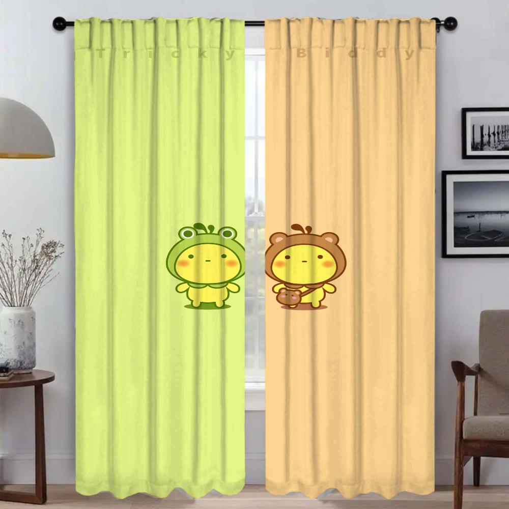Tricky Biddy Curtains for Living Room Curtain Home Interior Curtains 2 Pieces Tulle for Bedroom Shades Halloween Decoration