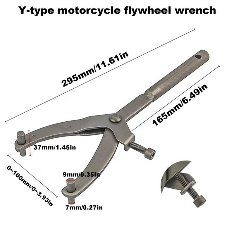 Clutch Fan Removal Tool Adjustable Spanner Wrench Y-type Spanner Fan Clutch Wrench Scooter Repair Tools For Motorcycle Scooter