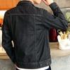 Denim Plus Sizes [ODFMCE] Men's Jacket, Autumn, Cotton, Casual, Stylish, (JP, Alphabet, 2XL, Black)