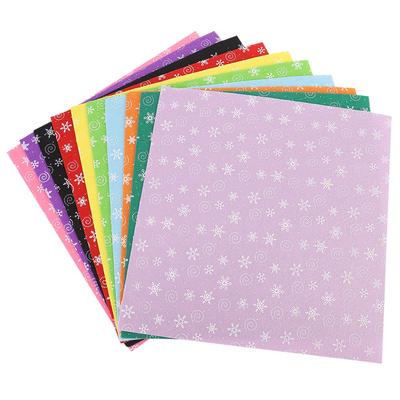 10 Adet Kar Desenli El İşi Nonwoven Kumaş El Sanatları Kare Levha Kendin Yap Malzemesi (15 * 15 cm)