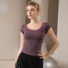 Elastic Cross-Border Yoga Wear: Soft, Thin, Short-Sleeve Sports Pilates T-Shirt, Tight-Fitting Running Top
