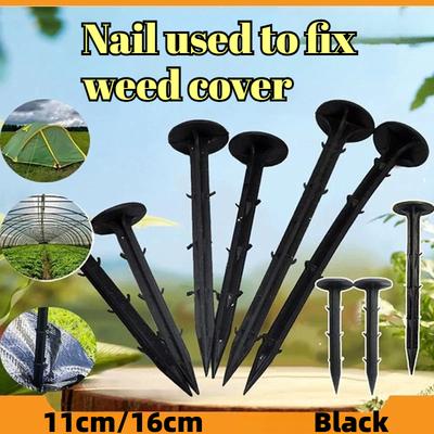 Garden Weed Cover Stakes Steel Ground Pins Fabric Securing Pegs Heavy Duty Soil Staples for Gardening Landscaping 11cm 16cm