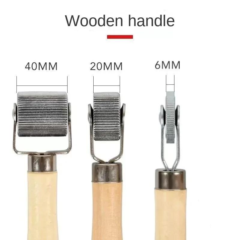 Car Tire Repair Kit Roller Automatic Motorcycle Wheel Repair Overlay Roller With Wooden Handle Car Tire Repair Tool Accessories