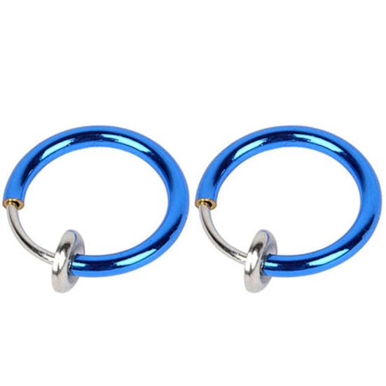 Spring Nose Septum Ring Earrings Two False Clips Non-Perforated Jewelry For Men And Women