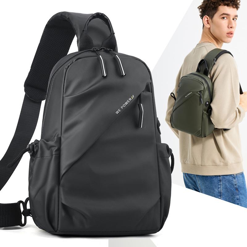 Men Luxury Waterproof Chest Bag Nylon Large Capacity Outdoor Travel Shoulder Bag High Quality Crossbody Sling Backpack