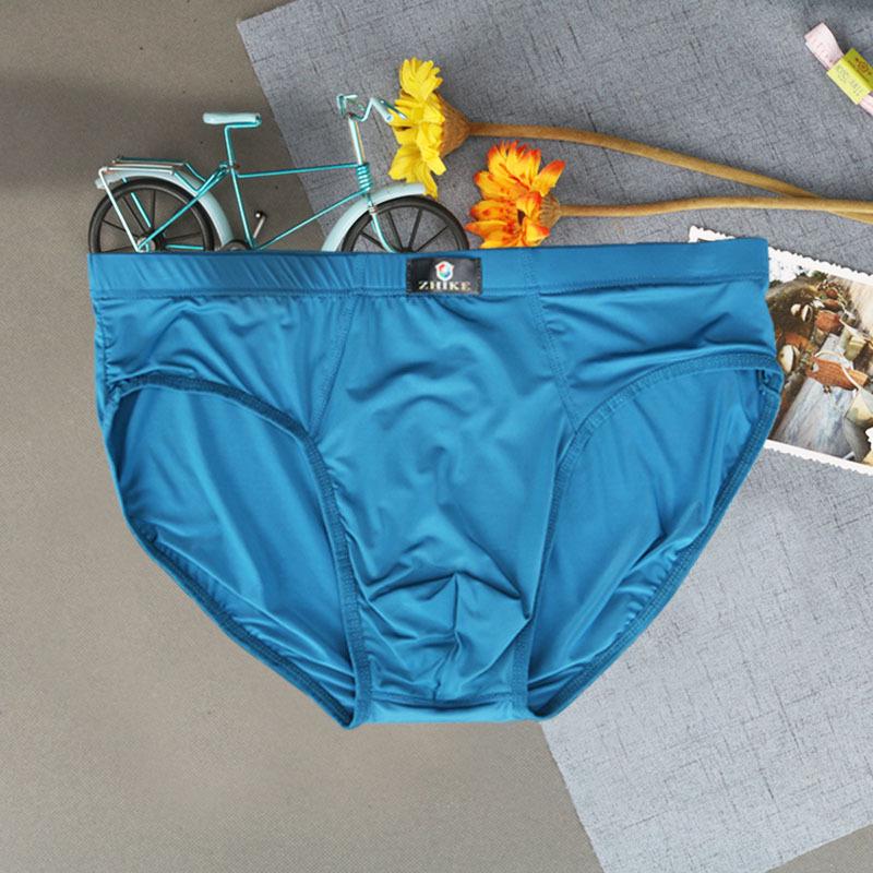 Ice Silk Men's Thin Sexy Breathable Summer Briefs