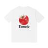 T-shirt amusant à manches courtes et imprimé de légumes et de fruits, créatif, décontracté, d'été, coupe ample, chemise pour homme, t-shirt en coton à col rond pour femme