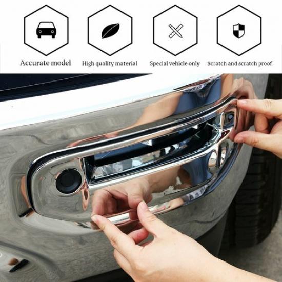 Chrome Front Fog Light Cover Lamp Frame Trim Accessories For Dodge RAM 1500 18+