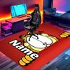 Custom Name Personalized Garfield Print Carpet, Versatile Home Decor Rug, for Playroom, Apartment, Balcony, Entryway, Hallway Gift