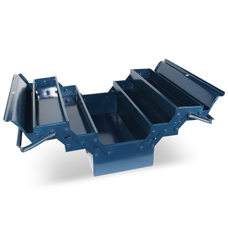 Three-Layer Portable Metal Toolbox