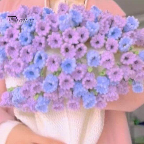 Bouquet Blanket Crocheting Kit DIY Flowers Blanket Set Crocheted Floral Blanket Craft Kit Gift for Loved Ones Couch Sofa Bed Use