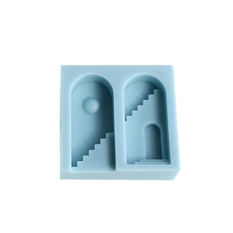 Geometric Soap Molds Scented Candle Mold Arch Ladder Shape Silicone Craft Moulds Silicone Material for Hand-Making Lover