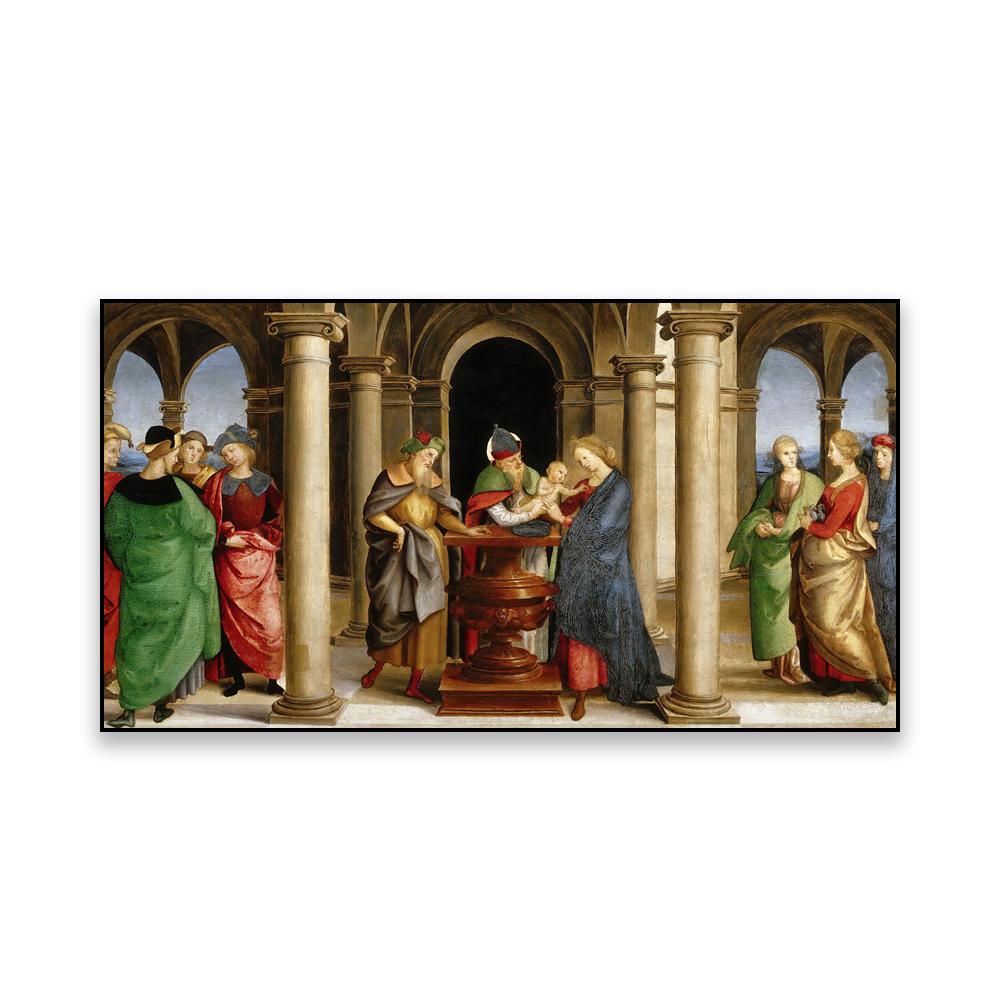 Classical Oil Painting Poster Oddi Altarpiece – Presentation In the Temple Prints Raffaello Santi Canvas Painting Gallery Decor