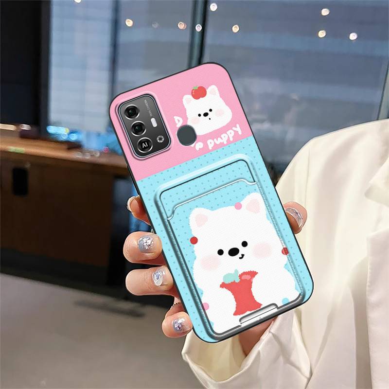 Anti-knock Cute Phone Case For ZTE Blade A53 Pro Full Wrap Card Sleeve Soft Case Durable Dirt-resistant Cartoon Cover