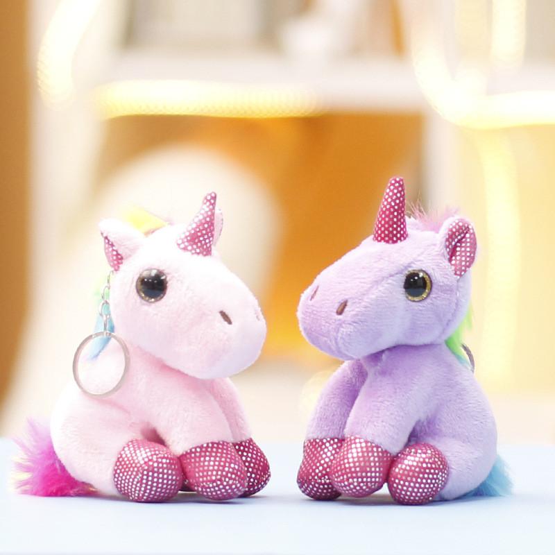 Mini Plush Unicorn Doll Key Chain Pendant For Girls Gift And Collector Item