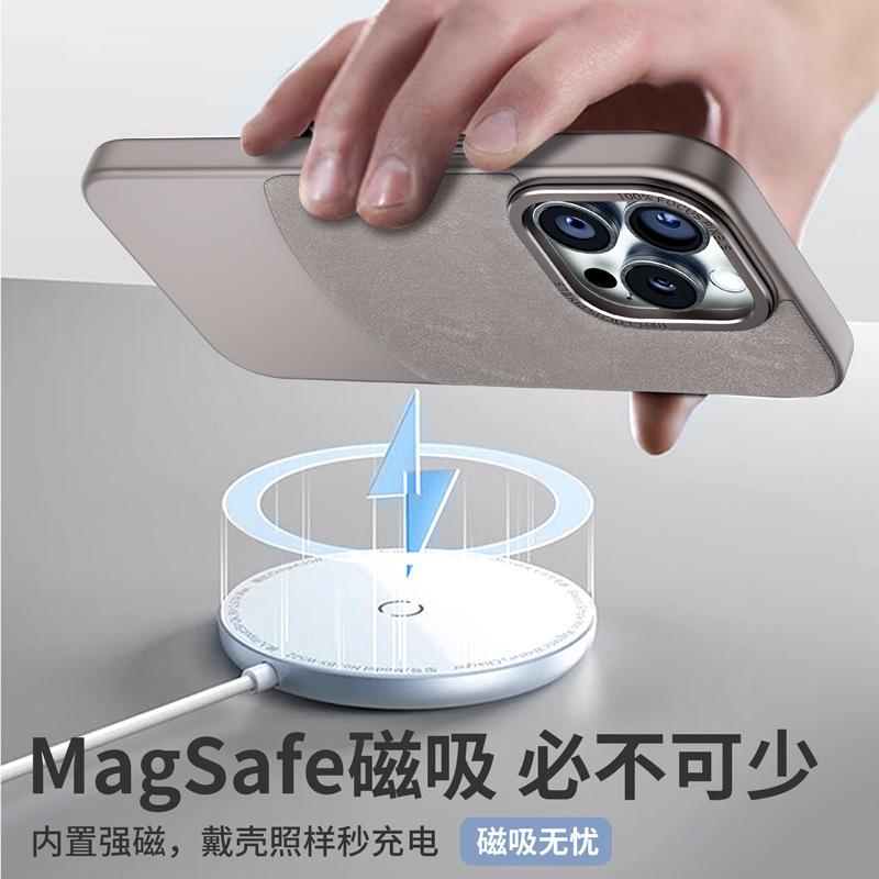Color matching applies to iPhone11promax flannel magnetic mobile phone case Apple 11 metal lens ring anti-drop cover
