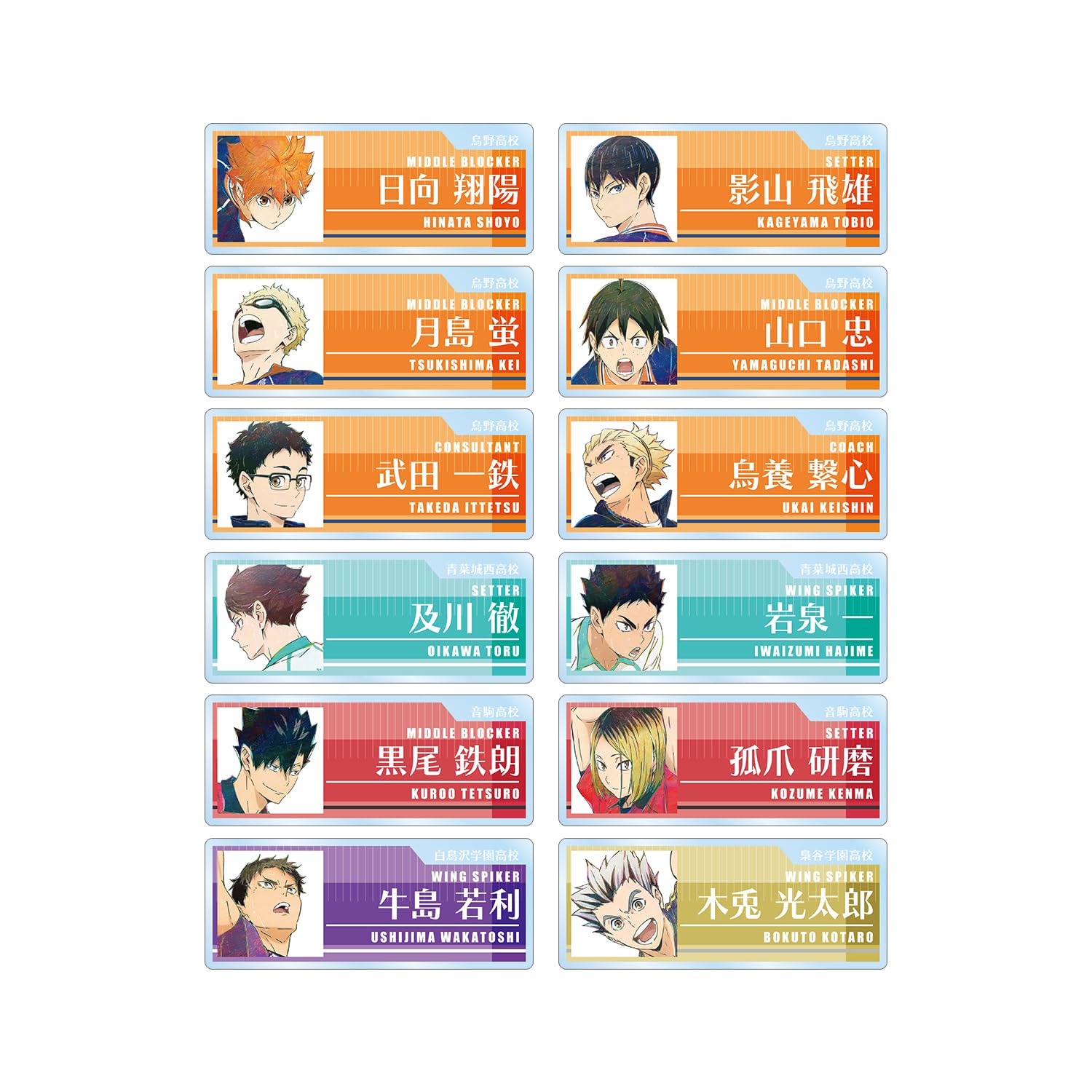 

Торговые акриловые таблички с именами Ani Art 7 КОРОБКА из 12 Haikyu!! Том.
