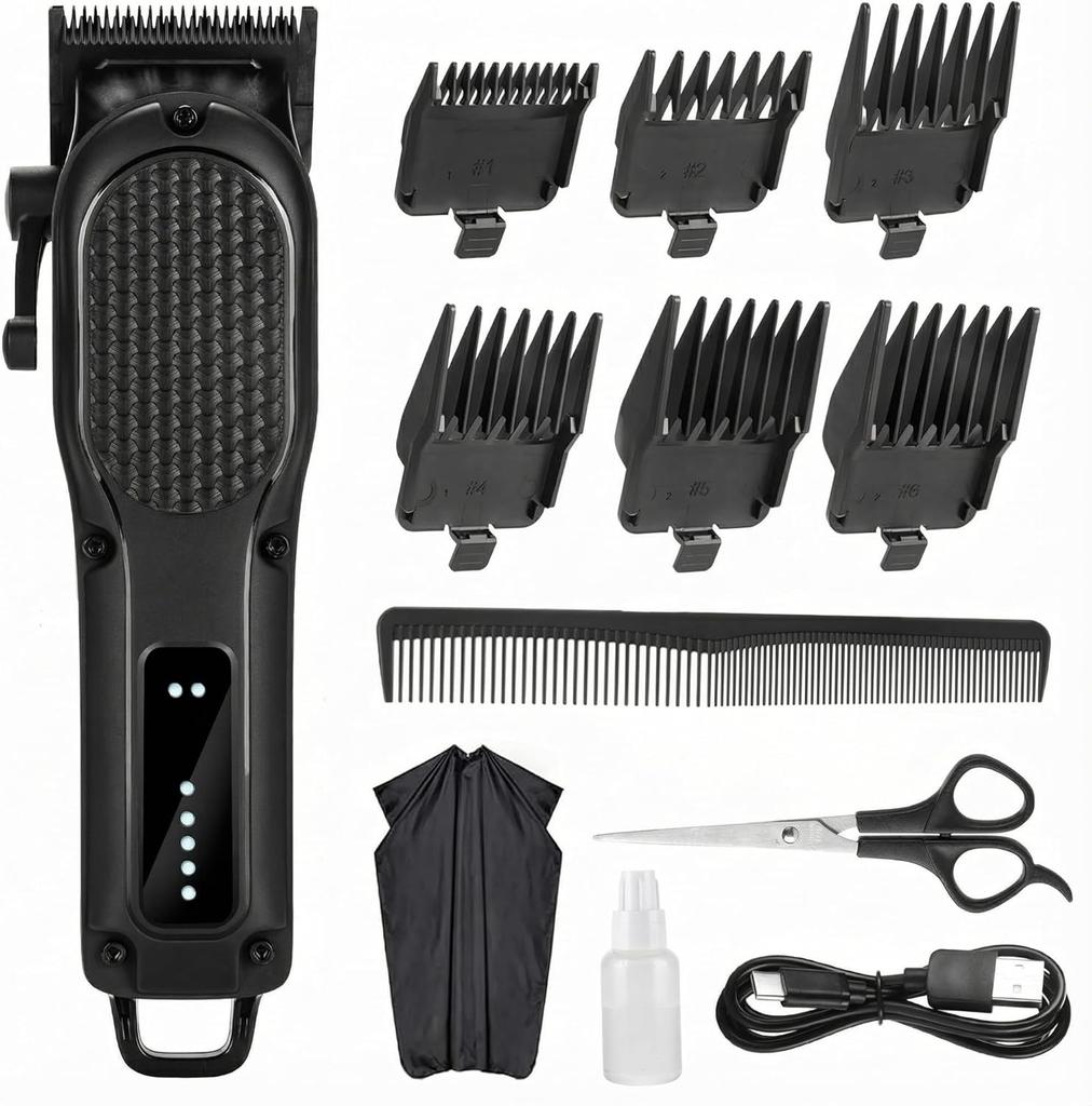 Clippers for Professional Hair Trimmer Cordless Rechargeable Powerful Beard Trimmer Hair Cutting Grooming Tool