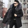 Cappotto da Uomo Autunno Inverno Grande Colletto in Pelliccia Piumino da Uomo Invernale Giacca di Cotone Spessa Regolare con Cappuccio Capispalla Giacca di Pelliccia Parka