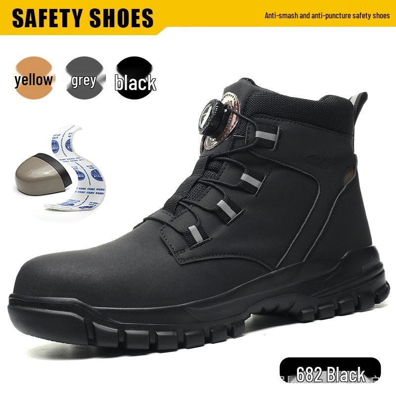 Men's Durable, Lightweight, Water-Repellent Safety Boots - Anti-Smash, Anti-Puncture Protection