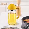 500ml Vinegar Dispenser Anti-clogging 2-in-1 Glass Practical Wide Mouth Oil Dispenser for Barbecue