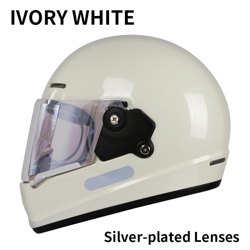 Unisex Retro Full Face Motorcycle Helmet 3C DOT Certified Four Seasons Cruise Multiple Design Options for Men And Women