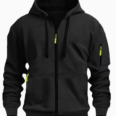 Felpa con cappuccio sportiva trendy europea e americana con zip - Perfetta per l'autunno e l'inverno