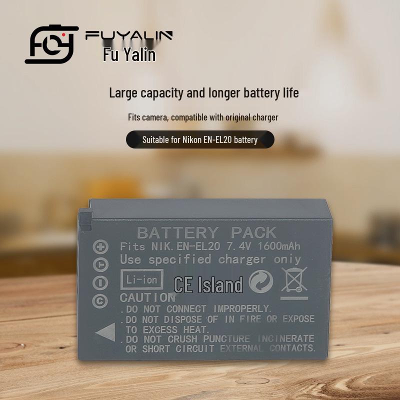 EN-EL20 Battery for Nikon Coolpix A, J1, J2, J3, S1, AW1, V3 Mirrorless Cameras