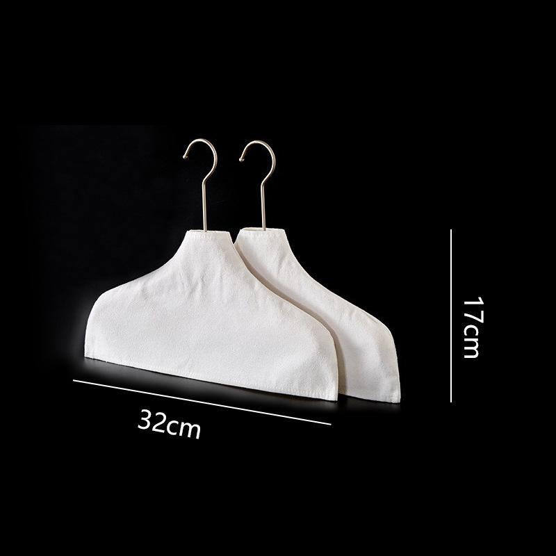 Protiskluzová ramínka z bavlny a lnu s prachotěsným látkovým potahem, proti sklouzávání z ramen, nezanechávají stopy, všestranná