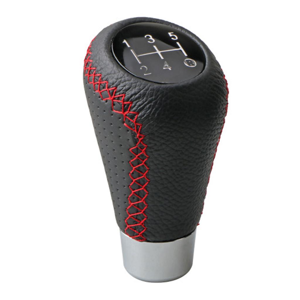 5 Speed Gear Shifter Head Genuine Leather Gear Shifter Knob Head for Manual Gear Cars