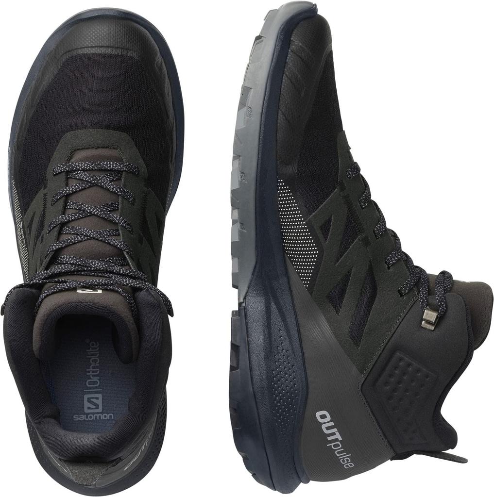 Salomon Outpulse Mid Size Gore-Tex Men's Hiking/Trekking Shoes, Black/Ebony/Vanilla Ice, 26.5cm