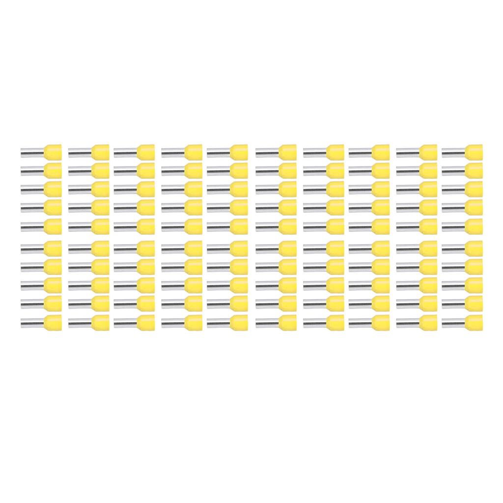 100 bucăți terminale izolate PVC, tub rotund, conector cu sertizare din cupru pentru fir 8AWG E10‑18