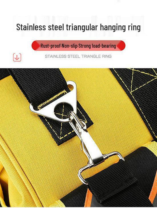 Large Canvas Electrician Tool Bag – Multifunctional Handheld for Repair, Installation, Woodworking, and Construction