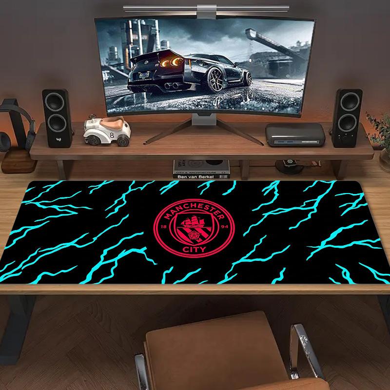 Manchester City F.C Large Size Mouse Pad Large Gaming Table Cushion Non-slip Laptop Tablet Big Mousepad XXL Mat Mini PC Playmat With Lock edge