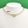 Segler Federverschluss Halskette Damen Herren Choker Edelstahl Geometrisches Glied Gedrehte Kette Rolo PVD Gold Silber
