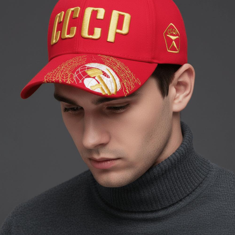 Russian National Emblem CCCP Embroidered Baseball Cap Hip Hop Adjustable Peaked Cap Cotton Snapback Caps For Man Women Unisex