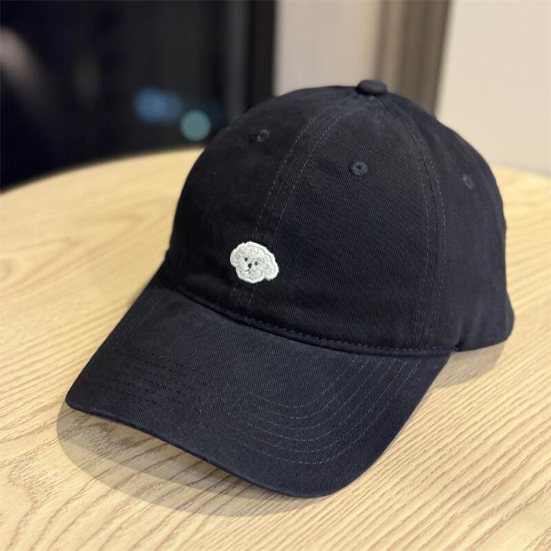 Cartoon Cute Puppy Embroidery Soft Top Baseball Cap Children Big Head Circumference Show Face Small Cap Men Spring Summer Trend