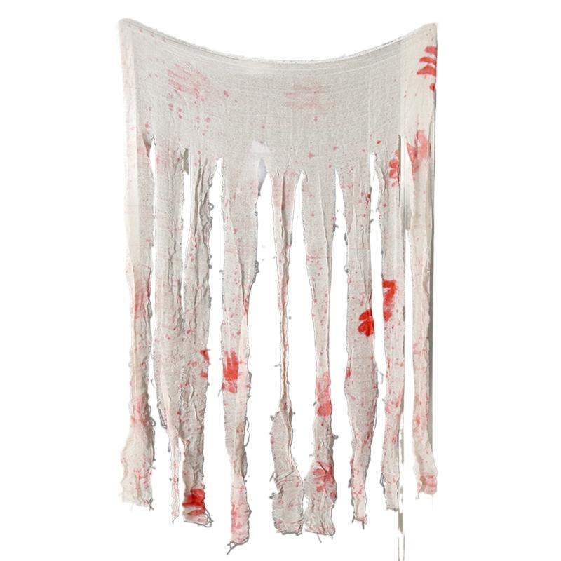 

Bloodstained Gauze Table Cover, Soft and Washable Table Cloth, Perfect for Halloween Festivities and Decorations