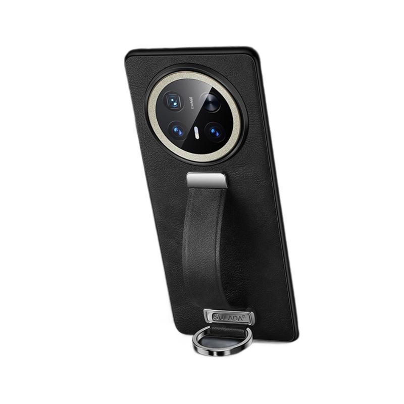 Applicable Huawei mate70pro mobile phone case, ring 50 bracket, wristband Huawei anti-drop m60 business 40 leather case