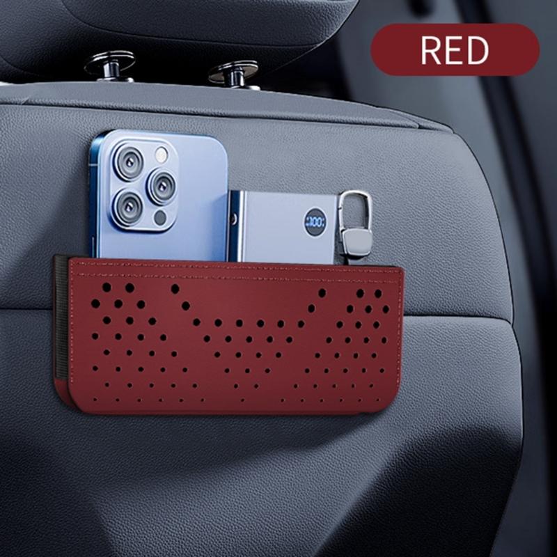 Stylish Vehicle Interior Net Bag Organizers Adhesive Phone Holder and Organizers for Various Vehicles Easy Organization