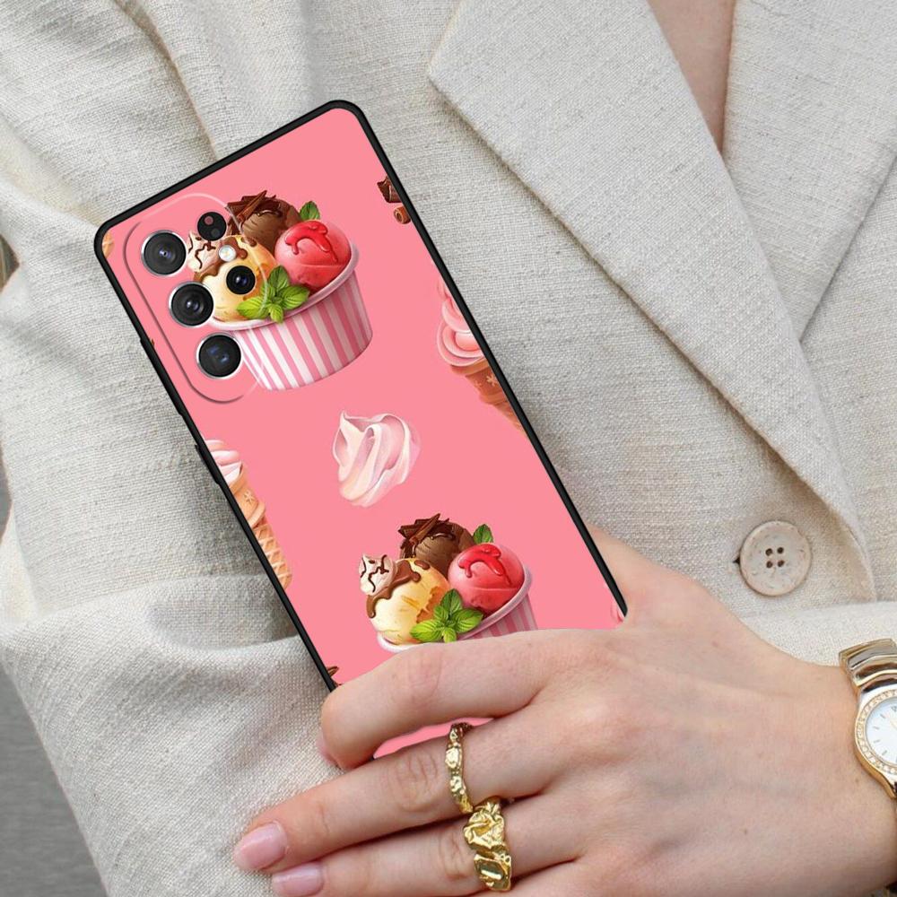 Cake Fancy Desert Cell Phone Case for Samsung Galaxy S26 Ultra S25 S24 S23 S22 S21 S20 Note10 Cover