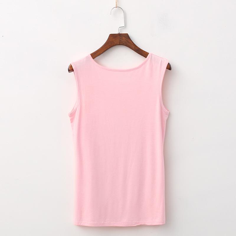 Modal Summer Plus Size Wide Shoulder Tank Top for Women 200 Lbs Sleeveless Middle-Aged