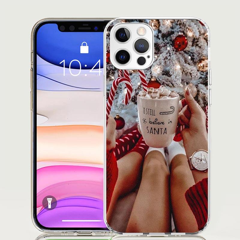 Winter Coffee Christmas Phone Case For iPhone 17 Air 16 15 Plus 11 14 Pro Max 13 Mini 12 7 8 + SE Pattern Art Customized Cover 1