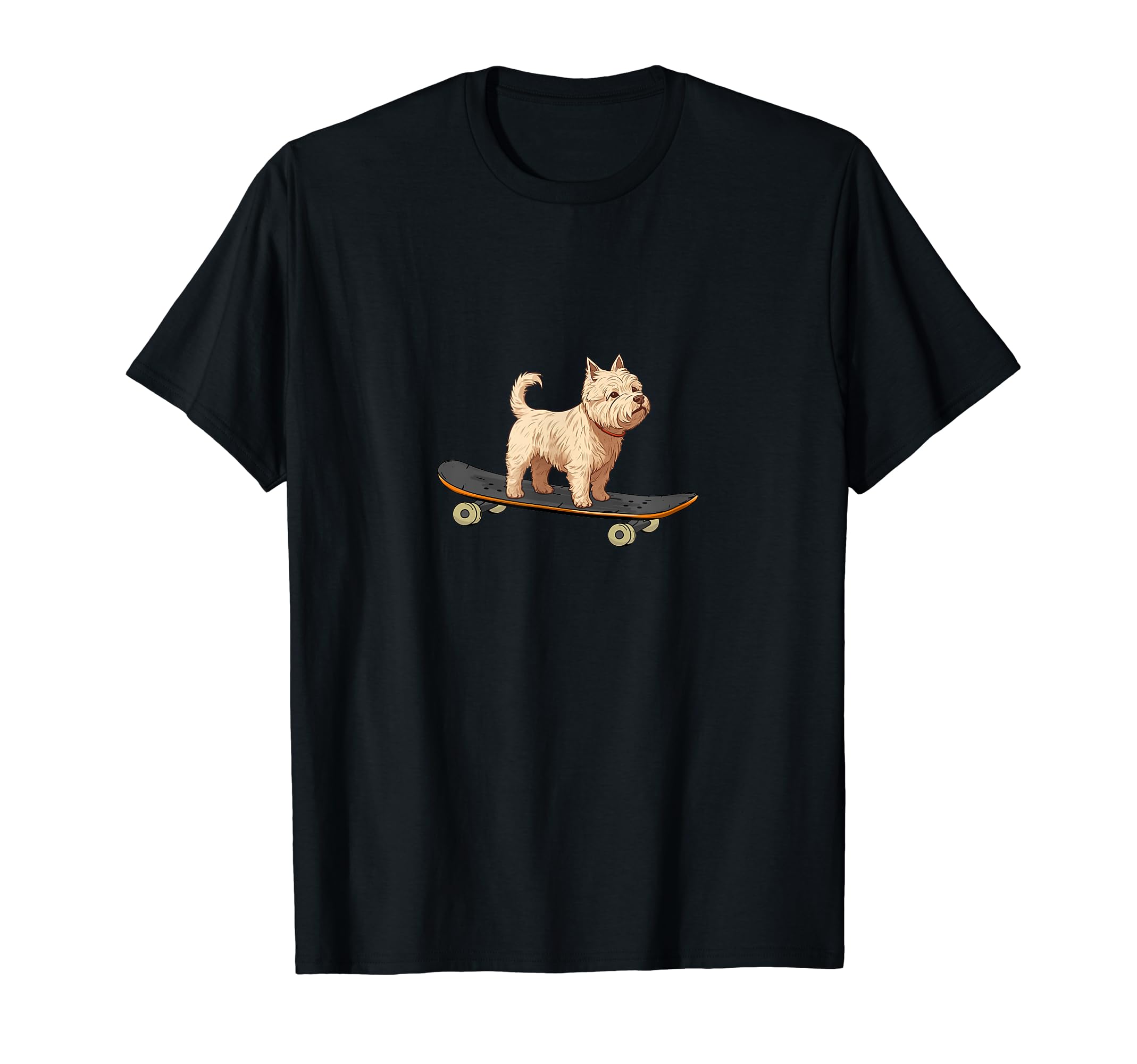 Funny West Highland White Terrier Westie Skateboard Dog T-Shirt