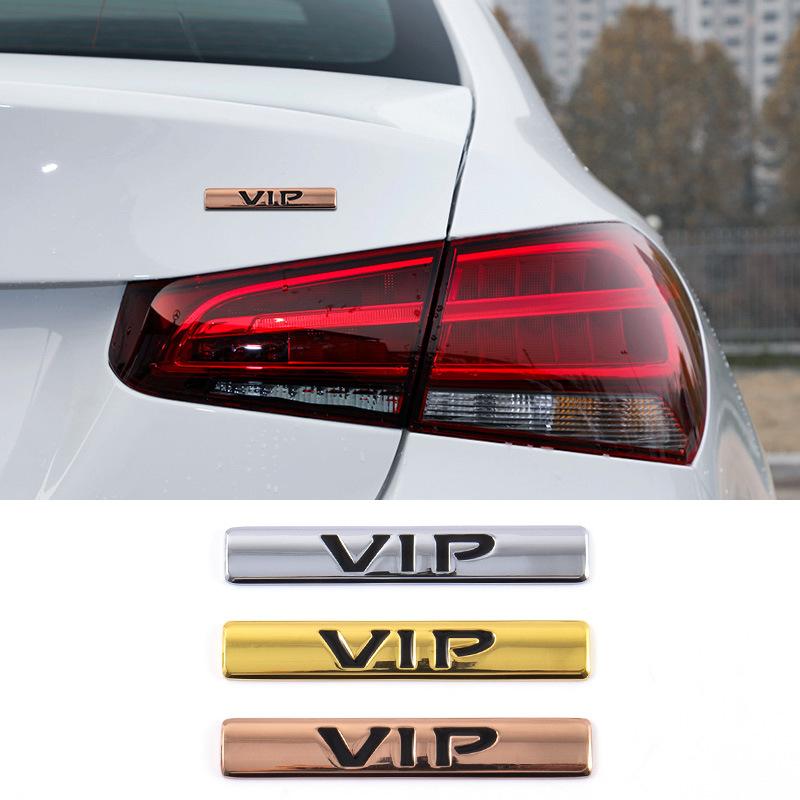 Car VIP Metal Car Sticker New Teana Duke VIP Word Logo Car Logo Tail Logo Side Label Fender Body Scratch Sticker