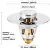 Pop Up Sink Plug Stainless Steel Drain Stopper Universal Drain Filter  Bathroom Accessories