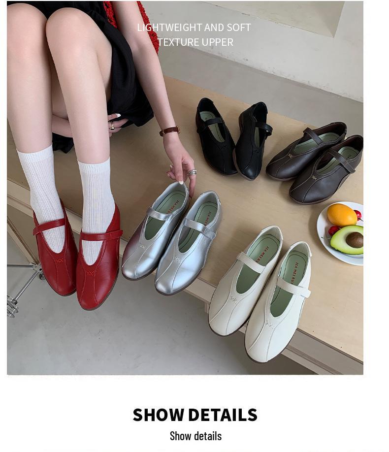 2025 Velcro Ballet Flats: Versatile One-Strap Soft Sole Casual Women's Shoes