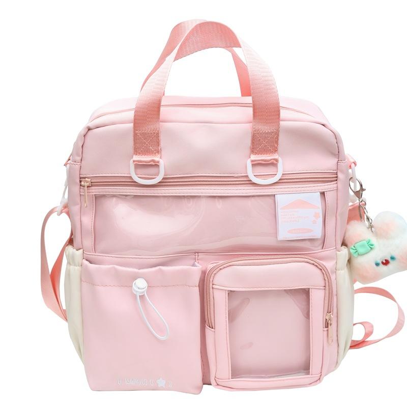 Frühling Neu Transparent Hochwertig Ins Rucksack mit großer Kapazität für Mittel- und Oberstufenschüler, Einzel- und Doppelschulter-Nutzung