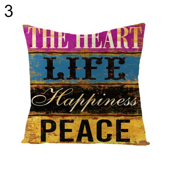 Vintage Motivate Word Print Throw Pillow Case Cushion Cover Home Sofa Decor